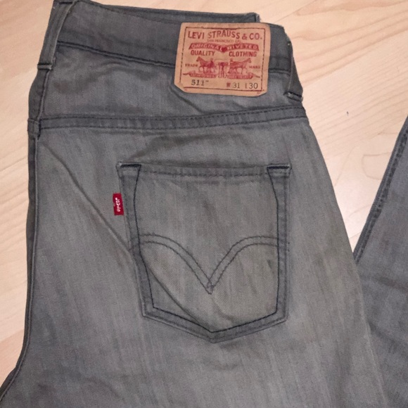 Levi’s 511 Skinny Gray Jeans Size 31x30 - Picture 4 of 7